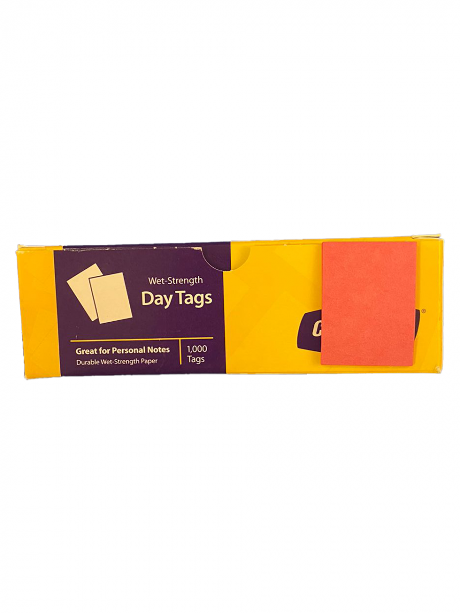 TICKETS COLOR  ROJO  (DAY TAGS)